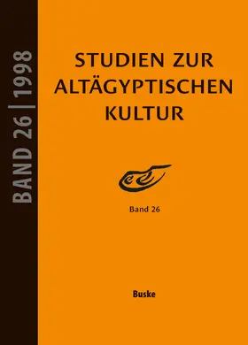 Altenmüller |  Studien zur Altägyptischen Kultur Band 26 | eBook | Sack Fachmedien
