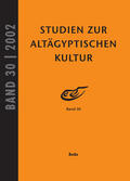 Altenmüller |  Studien zur Altägyptischen Kultur Band 30 | eBook | Sack Fachmedien