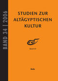 Altenmüller / Kloth |  Studien zur Altägyptischen Kultur Band 34 | eBook | Sack Fachmedien