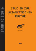 Kahl / Kloth |  Studien zur altägyptischen Kultur Bd. 45 (2016) | eBook | Sack Fachmedien