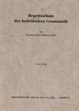 Edel |  Repetitorium der hebräischen Grammatik | Buch |  Sack Fachmedien