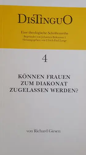 Giesen |  Richard Giesen - Können Frauen zum Diakonat zugelassen werden | Buch |  Sack Fachmedien