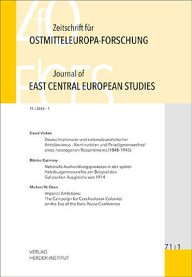 Berend / Bömelburg / Brüggemann | Zeitschrift für Ostmitteleuropa-Forschung (ZfO) 71/1 / Journal of East Central European Studies (JECES) | Buch | 978-3-87969-472-3 | sack.de