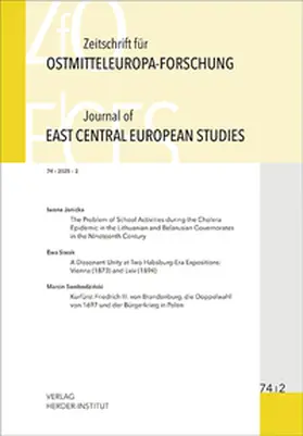 Berend / Bömelburg / Brüggemann |  Zeitschrift für Ostmitteleuropa-Forschung (ZfO) 74/2 / Journal of East Central European Studies (JECES) 74/2 | Buch |  Sack Fachmedien