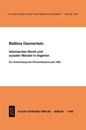 Dennerlein |  Islamisches Recht und sozialer Wandel in Algerien | Buch |  Sack Fachmedien