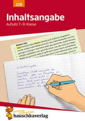 Widmann | Inhaltsangabe. Aufsatz 7.-9. Klasse | Buch | 978-3-88100-228-8 | sack.de