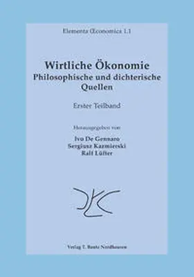 De Gennaro / Kazmierski / Lüfter |  Wirtliche Ökonomie | Buch |  Sack Fachmedien