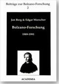 Berg / Morscher |  Bolzano-Forschung 1989-1991 | Buch |  Sack Fachmedien