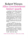 Wienes |  Alles Geschriebene bisher quark | Buch |  Sack Fachmedien
