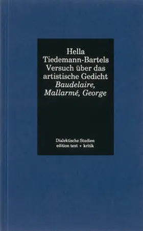 Tiedemann-Bartels |  Versuch über das artistische Gedicht | Buch |  Sack Fachmedien