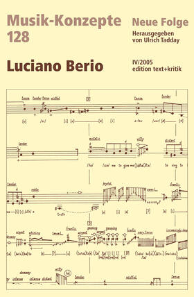 Tadday | Luciano Berio | Buch | 978-3-88377-784-9 | sack.de