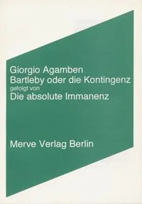 Agamben | Bartleby oder die Kontingenz | Buch | 978-3-88396-146-0 | sack.de