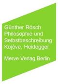 Rösch |  Rösch, G: Philosophie und Selbstbeschreibung | Buch |  Sack Fachmedien