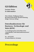 Gesellschaft für Informatik e.V., Bonn / Härder / Lehner |  GI Edition Proceedings Band 180 BTW 2012 - Datenbanksysteme für Business, Technologie und Web | Sonstiges |  Sack Fachmedien