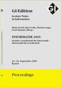 David / Geihs / Lange |  GI Edition Proceedings Band 294 INFORMATIK 2019 | Sonstiges |  Sack Fachmedien