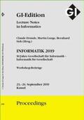 Draude / Lange / Sick |  GI Edition Proceedings Band 295 INFORMATIK 2019, Workshop-Beiträge, | Sonstiges |  Sack Fachmedien