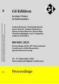 Brömme / Schunck / Busch |  GI Edition Proceedings Band 315 "BIOSIG 2021" | Sonstiges |  Sack Fachmedien