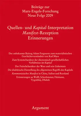 Hecker / Sperl / Vollgraf |  Quellen- und Kapital-Interpretationen, Manifest-Rezeption, Erinnerungen | Buch |  Sack Fachmedien