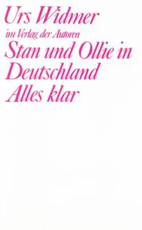 Widmer |  Stan und Ollie in Deutschland / Alles klar | Buch |  Sack Fachmedien
