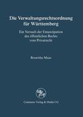 Maas |  Die Verwaltungsrechtsordnung für Württemberg | Buch |  Sack Fachmedien