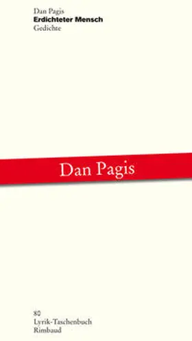 Pagis |  Erdichteter Mensch | Buch |  Sack Fachmedien
