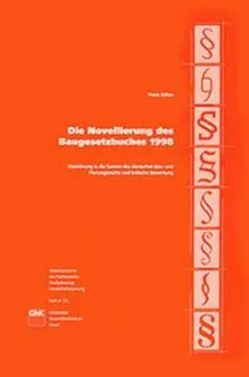 Felten |  Die Novellierung des Baugesetzbuches 1998 | Buch |  Sack Fachmedien