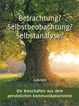 Gabriele |  Betrachtung? Selbstbeobachtung? Selbstanalyse? | Buch |  Sack Fachmedien