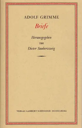 Grimme / Sauberzweig |  Briefe | Buch |  Sack Fachmedien