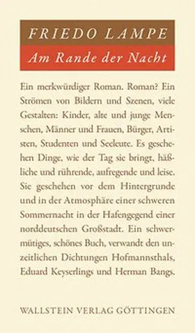 Graf / Lampe |  Am Rande der Nacht | Buch |  Sack Fachmedien