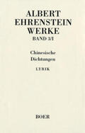 Ehrenstein / Mittelmann |  Werke III: Chinesische Dichtungen | Buch |  Sack Fachmedien