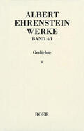 Ehrenstein / Mittelmann |  Werke IV: Gedichte | Buch |  Sack Fachmedien