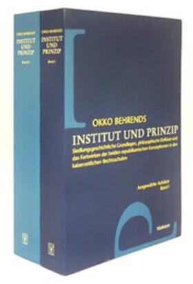 Avenarius / Behrends / Meyer-Pritzl | Institut und Prinzip | Medienkombination | 978-3-89244-832-7 | sack.de