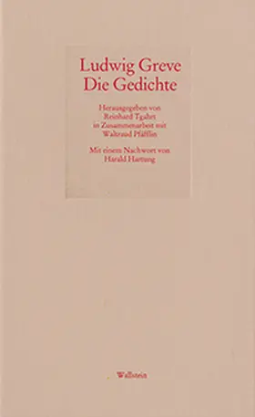 Greve / Pfäfflin / Tgahrt |  Die Gedichte | Buch |  Sack Fachmedien