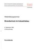 Hosser |  Weiterbildungsseminar Brandschutz im Industriebau | Buch |  Sack Fachmedien
