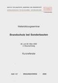Hosser |  Weiterbildungsseminar Brandschutz bei Sonderbauten | Buch |  Sack Fachmedien