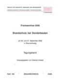 Hosser |  Praxisseminar 2006 Brandschutz bei Sonderbauten | Buch |  Sack Fachmedien