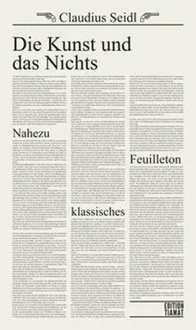 Seidl |  Die Kunst und das Nichts | Buch |  Sack Fachmedien
