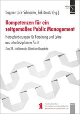 Lück-Schneider / Kraatz |  Kompetenzen für zeitgemäßes Public Management | Buch |  Sack Fachmedien