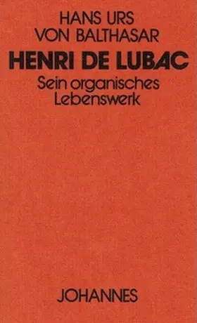 Balthasar |  Henri de Lubac | Buch |  Sack Fachmedien