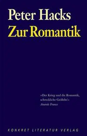 Hacks |  Zur Romantik | Buch |  Sack Fachmedien