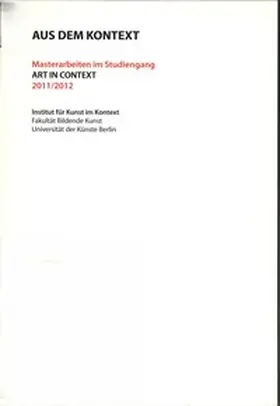Fehr |  Aus dem Kontext 2011/2012 | Buch |  Sack Fachmedien