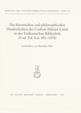 Walz |  Die historischen und philosophischen Handschriften der Codices Palatini Latini in der Vatikanischen Bibliothek | Buch |  Sack Fachmedien