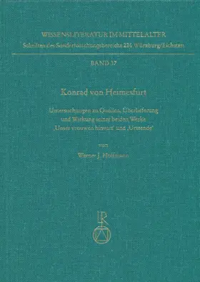 Hoffmann |  Konrad von Heimesfurt | Buch |  Sack Fachmedien