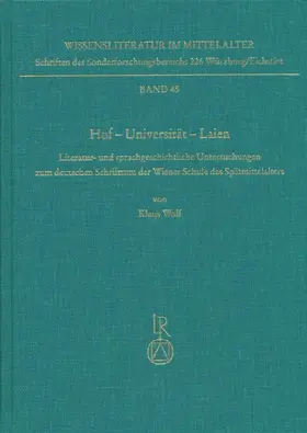 Wolf |  Hof – Universität – Laien | Buch |  Sack Fachmedien