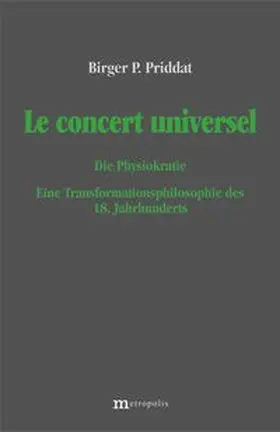 Priddat |  Le concert universel | Buch |  Sack Fachmedien
