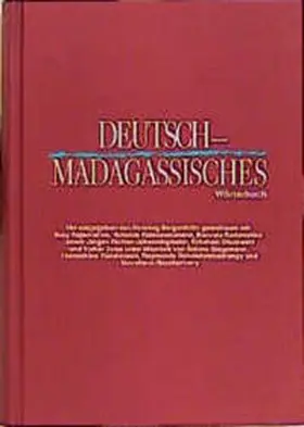 Bergenholtz |  Deutsch-Madagassisches Wörterbuch | Buch |  Sack Fachmedien