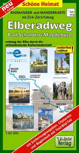 Verlag Dr. Barthel |  Radwanderkarte Elberadweg Bad Schandau - Magdeburg 1 : 50 000 | Sonstiges |  Sack Fachmedien