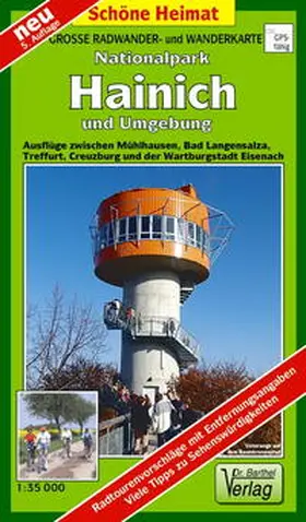 Verlag Dr. Barthel |  Nationalpark Hainich und Umgebung 1 : 35 000. Wander- und Radwanderkarte | Sonstiges |  Sack Fachmedien
