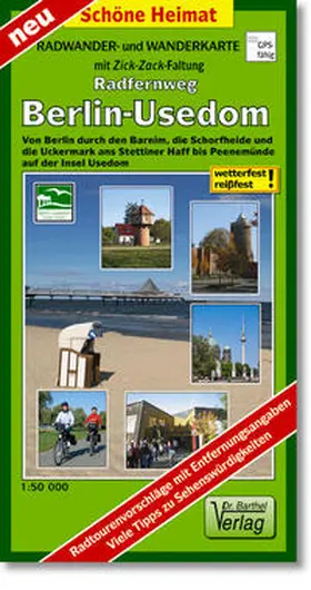 Verlag Dr. Barthel |  Radwander- und Wanderkarte Radweg Berlin-Usedom 1:50000 | Sonstiges |  Sack Fachmedien