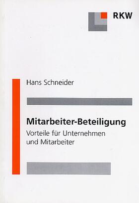 Schneider | Mitarbeiter-Beteiligung. | Buch | 978-3-89644-089-1 | sack.de